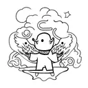 ghost boy tattoo design idea