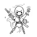 ghost boy tattoo design idea