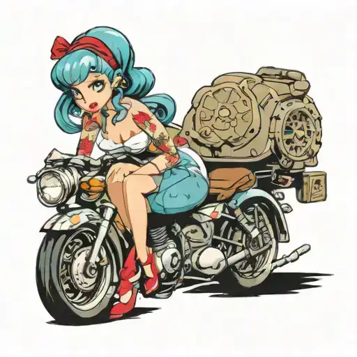 pinup girl tattoo design idea