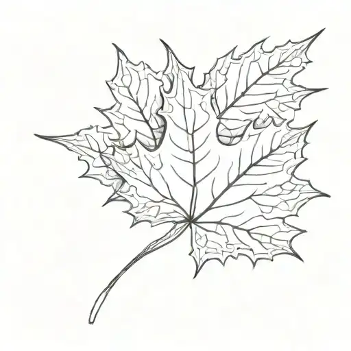 maple leaf tattoo design idea