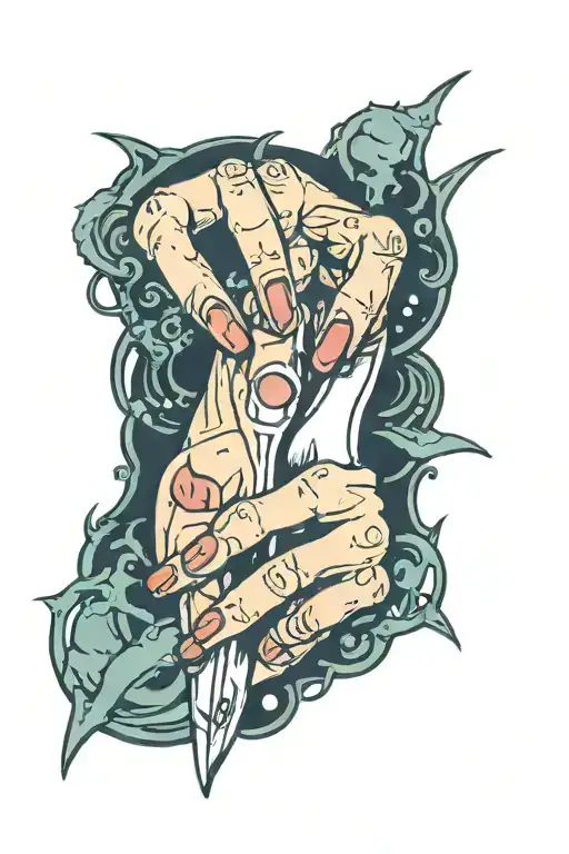 two severed fingers simplified tattoo design idea