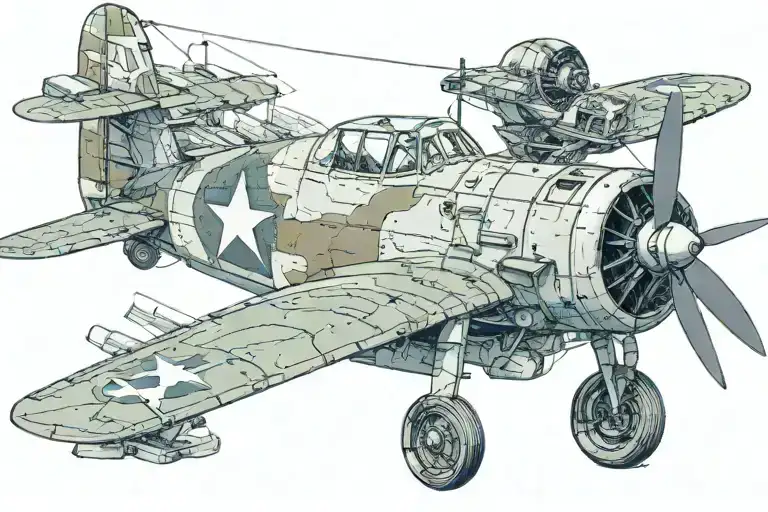 ww2 plane tattoo design idea