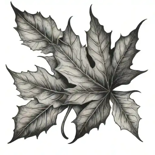 maple leaf tattoo design idea