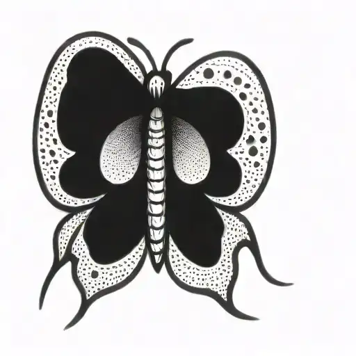 simplified moth tattoo design idea