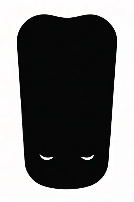 pinup girl goth white eyes tattoo design idea