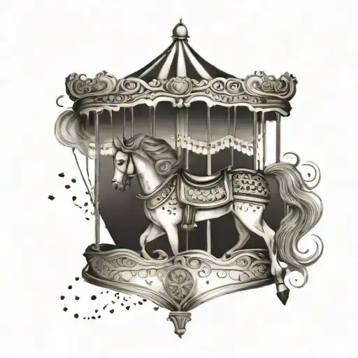 carousel tattoo design idea