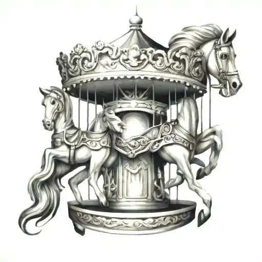 carousel tattoo design idea