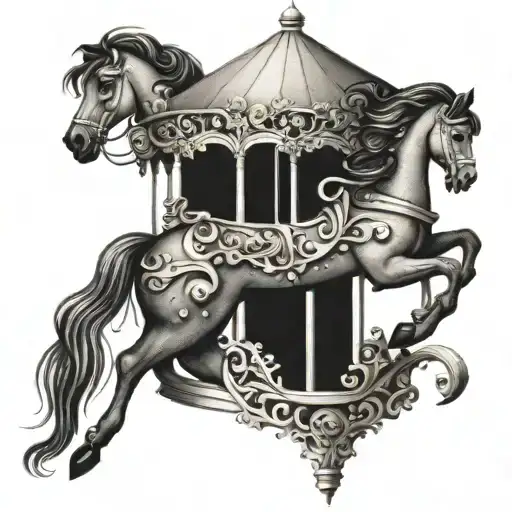 carousel tattoo design idea