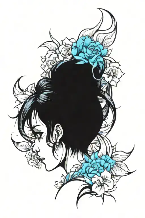 woman face Latina tattoo design idea