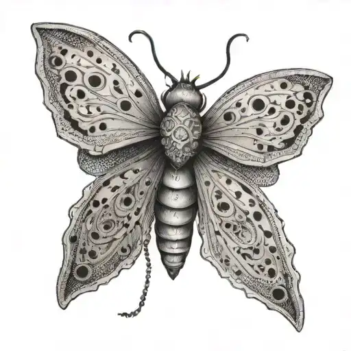 moth tattoo slender tattoo design idea