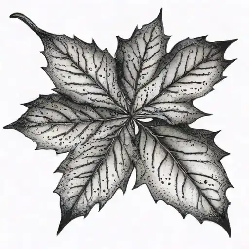 maple leaf tattoo design idea