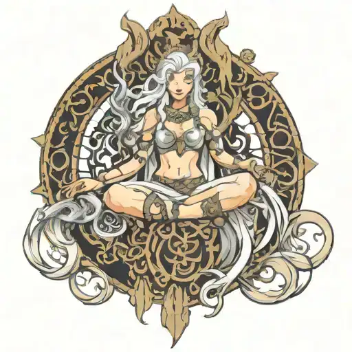 Norse goddess hel nordic godess tattoo design idea