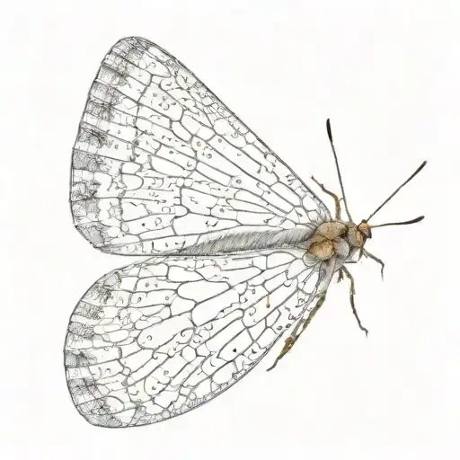 slender moth open wings tattoo design idea