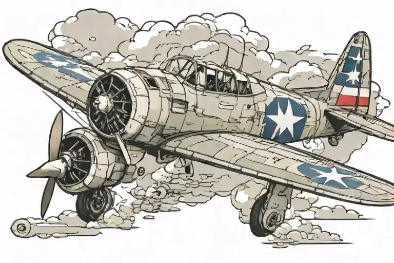 ww2 plane tattoo design idea
