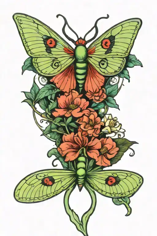 Luna moth interstellar tattoo design idea