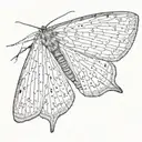 slender moth open wings tattoo design idea