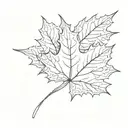 maple leaf tattoo design idea