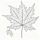 maple leaf tattoo design idea