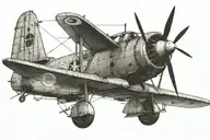 ww2 plane Japanese zero tattoo design idea