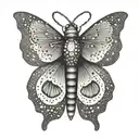 simplified moth tattoo design idea