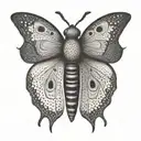 simplified moth tattoo design idea