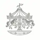 carousel tattoo design idea