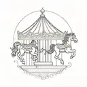 carousel tattoo design idea