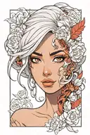 woman face Latina tattoo design idea