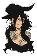 woman face Latina tattoo design idea