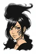 woman face Latina tattoo design idea