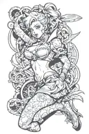 pinup tattoo design idea
