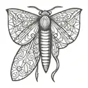 simplified moth tattoo design idea
