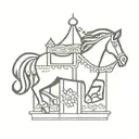 carousel tattoo design idea