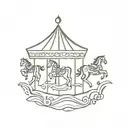 carousel tattoo design idea