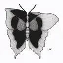 simplified moth tattoo design idea