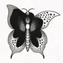 simplified moth tattoo design idea