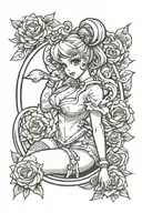pinup tattoo design idea