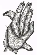 two severed fingers simplified tattoo design idea