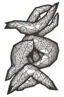 two severed fingers simplified tattoo design idea