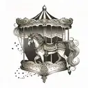 carousel tattoo design idea