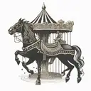 carousel tattoo design idea