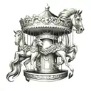 carousel tattoo design idea