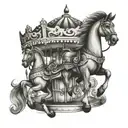 carousel tattoo design idea