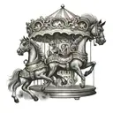 carousel tattoo design idea