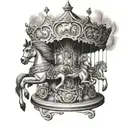 carousel tattoo design idea