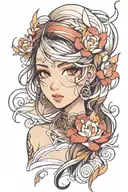 woman face Latina tattoo design idea