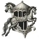 carousel tattoo design idea