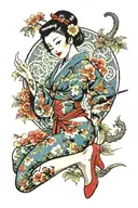 vintage pinup girl tattoo design idea