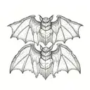 bat wings tattoo design idea