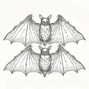 bat wings tattoo design idea